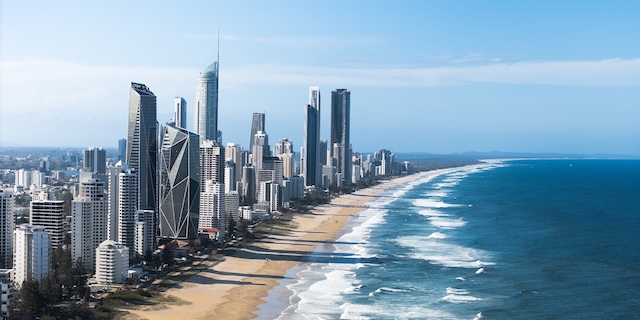 オーストラリア・ゴールドコーストの海岸風景