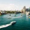 シドニー湾とオペラハウスの風景