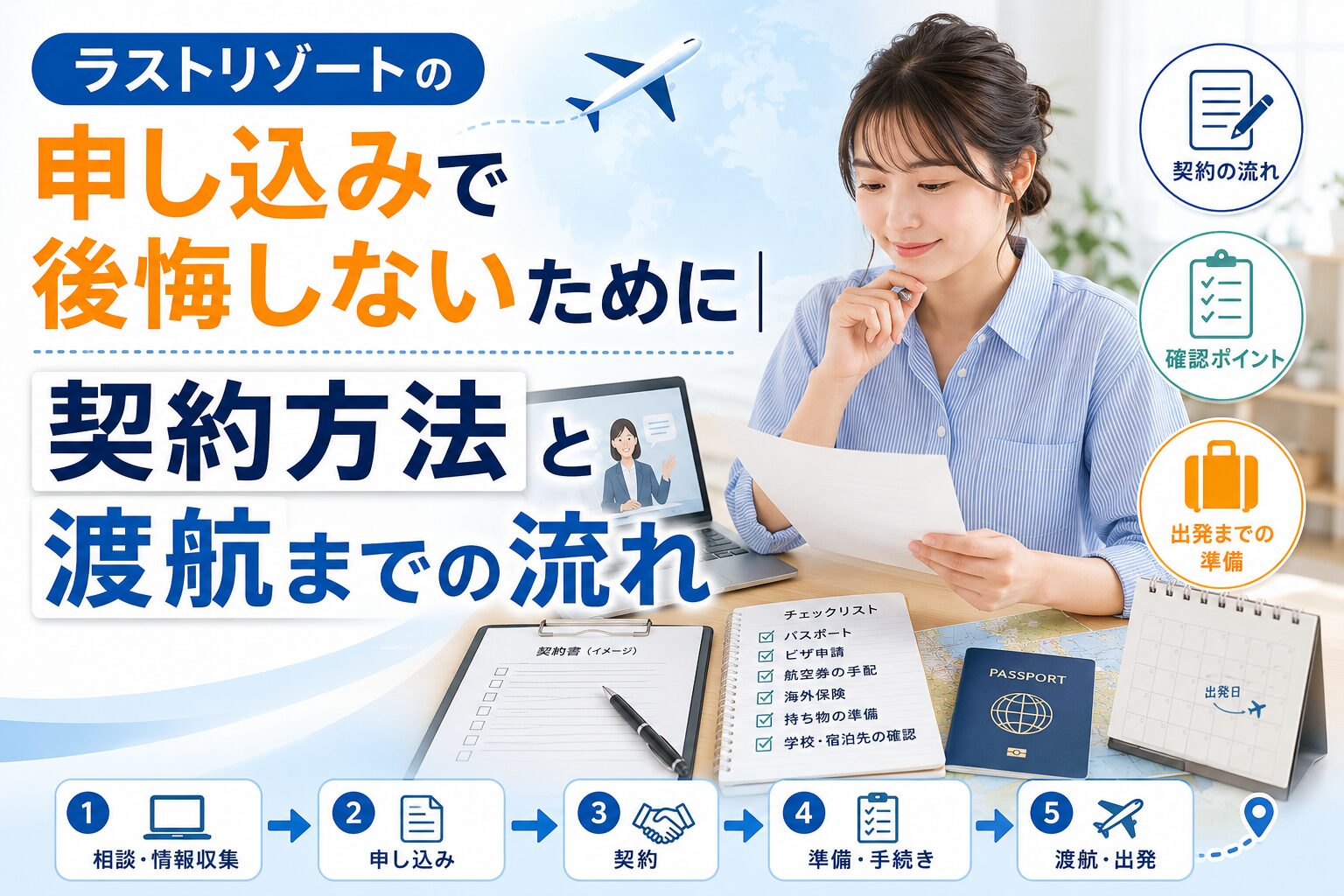 ラストリゾートの申し込み方法と渡航までの流れ