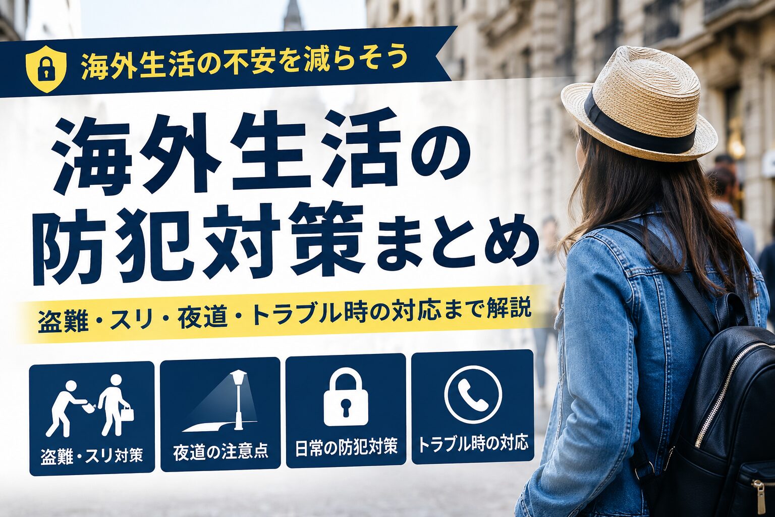 海外生活の防犯対策を確認する旅行者と盗難・スリ・夜道の注意点