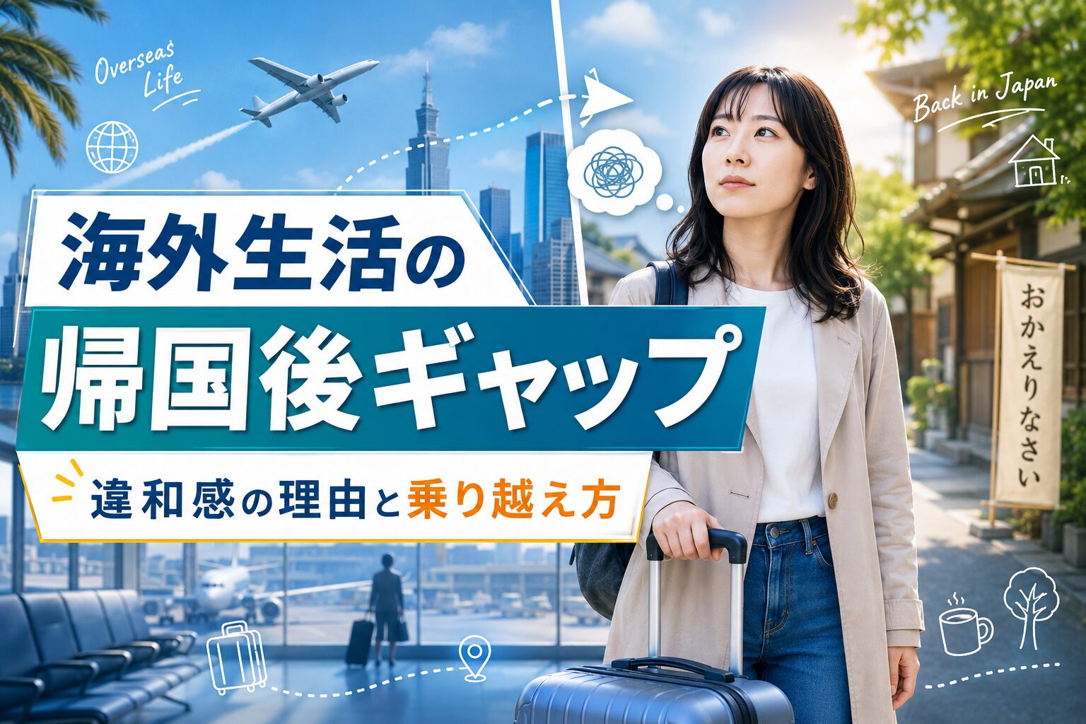 海外生活から帰国後のギャップに悩む女性