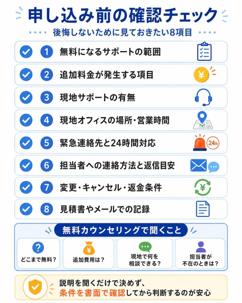 留学情報館へ申し込む前に確認したいチェックリスト
