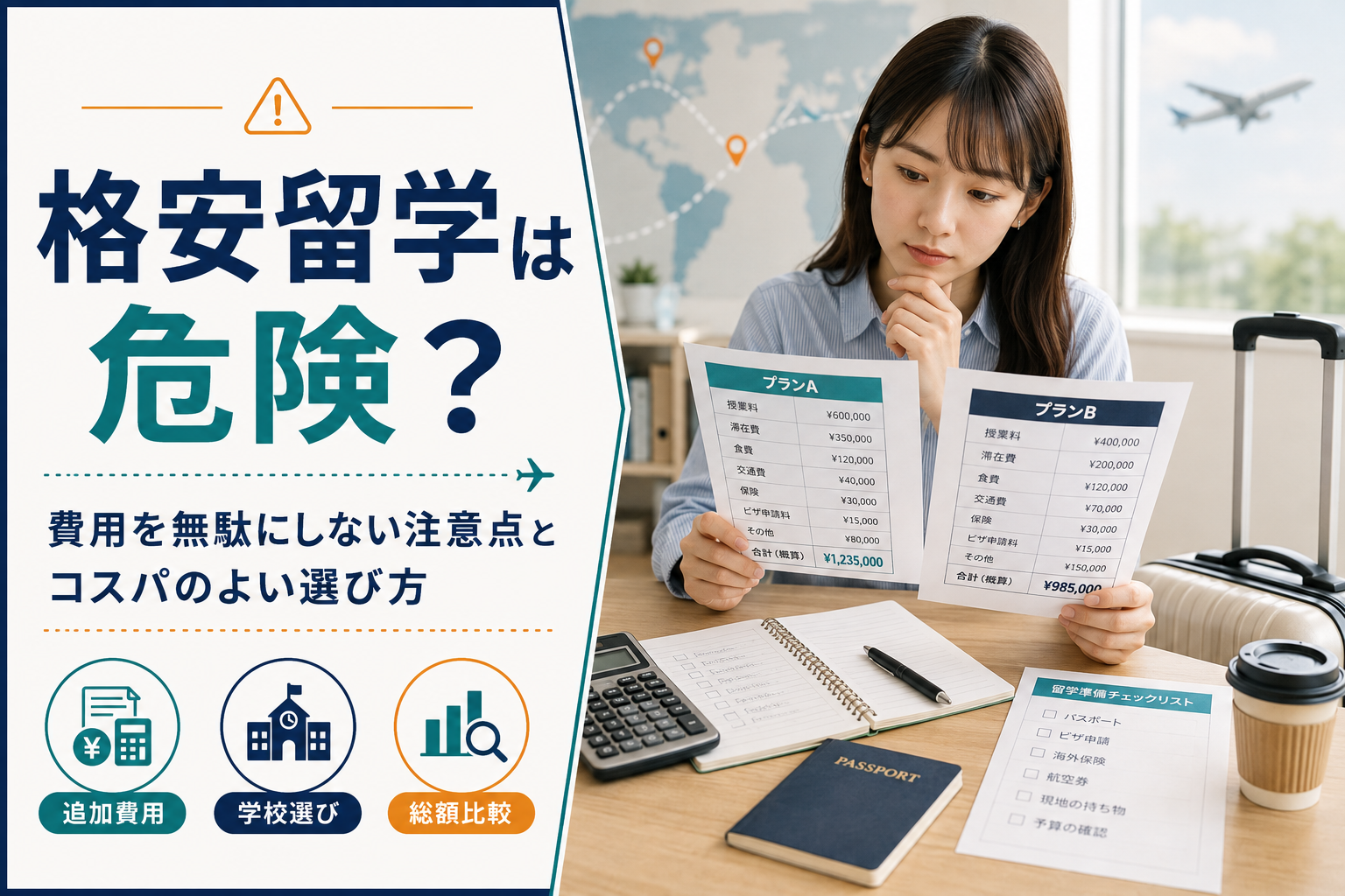 格安留学で費用を無駄にしないための注意点とコスパのよい選び方