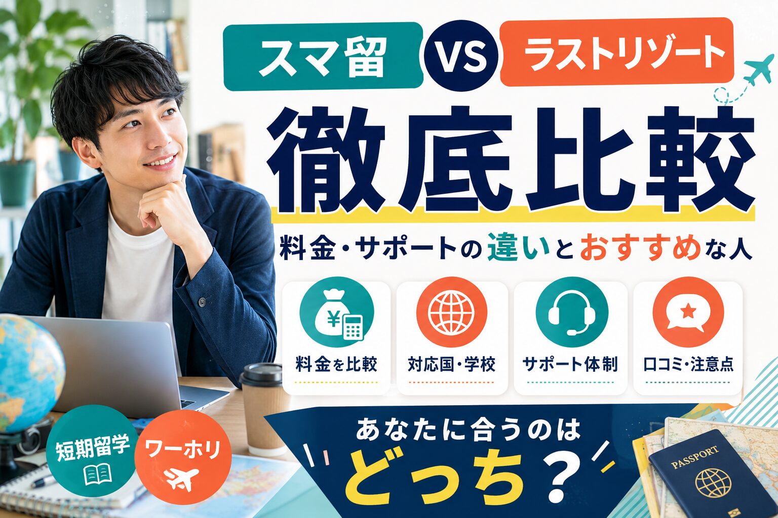 スマ留とラストリゾートの料金・サポート・対応国を比較したアイキャッチ画像