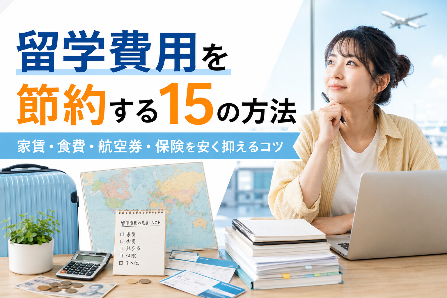 留学費用を節約する15の方法と家賃・食費・航空券・保険を抑えるコツ